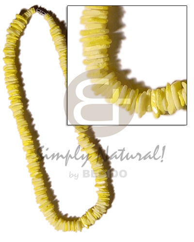 white rose dyed yellow - Unisex Necklace