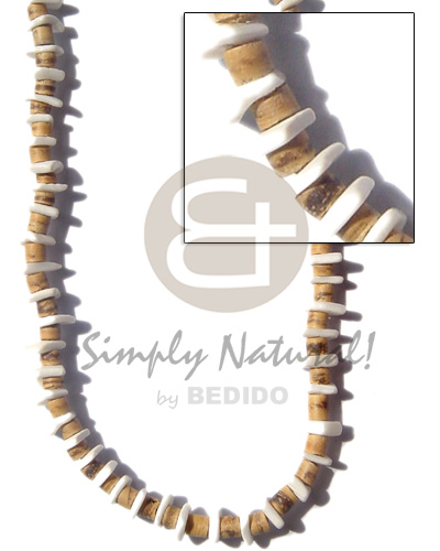 4-5 mm coco tiger heishe Unisex Necklace