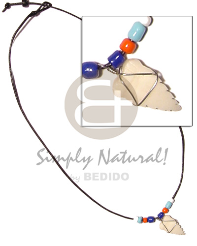 Cord beads coco pokalet and Unisex Necklace