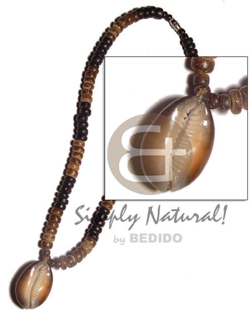 hand made 7-8mm natural brown kaput Unisex Necklace