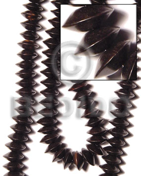 black camagong saucer 15mmx7mm - Wood Beads