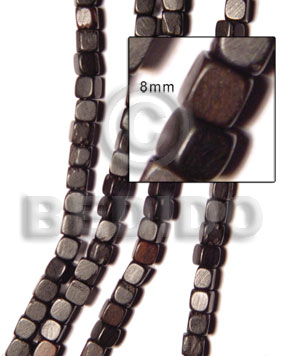 Tiger camagong dice 8mmx8mm Wood Beads