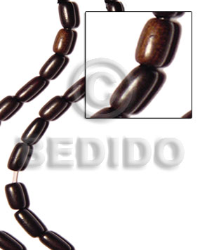 oval black camagong 10x15mm - Wood Beads