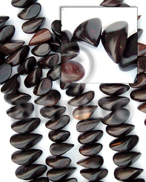 Camagong tiger chunk 10x15mm Wood Beads