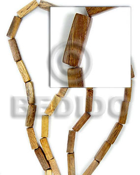 robles rectangular wood 6x20mm - Wood Beads