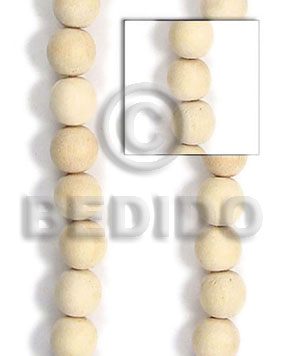 natural white wood round 12mm - Wood Beads