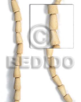 natural white wood tear drops 7x15mm - Wood Beads