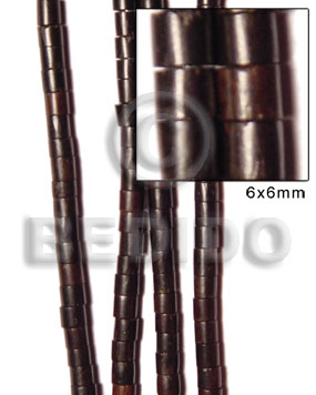 Camagong barrel 6x6mm Wood Beads