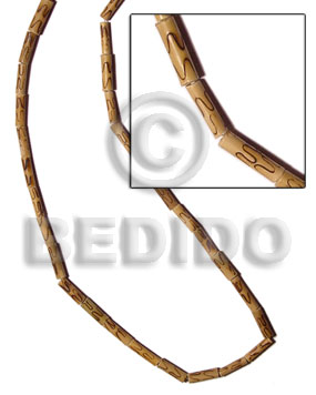 bamboo  wood burning - Wood Beads
