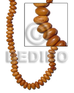 Bayong oval sidedrill 9mmx17mm Wood Beads