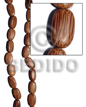 palmwood flat oval 25mmx15mmx7mm - Wood Beads