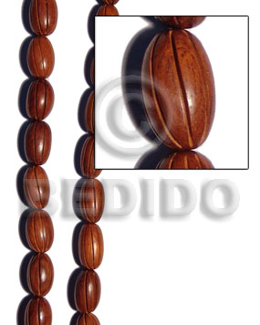 Bayong oval groove 17mmx27mm Wood Beads