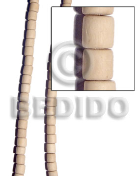 nat. white wood barrel 10mmx10mm - Wood Beads