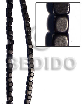 Black camagong dice 12mmx12mm Wood Beads