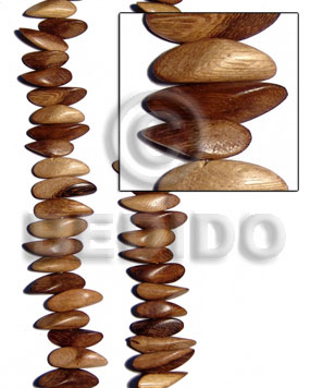 robles slidecut wood beads 8mmx15mmx20mm - Wood Beads