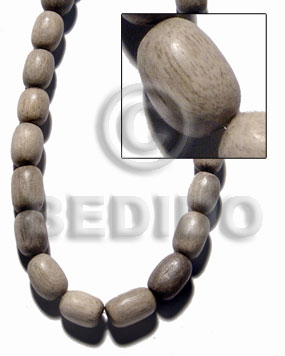 oval "greywood" 10x15mm / 29 pcs. per 16 in. str. - Wood Beads