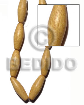 "nangka" football 30mmx10mm 14 Wood Beads
