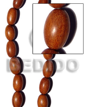 imitation bayong oval wood beads 16mmx25mm - Wood Beads