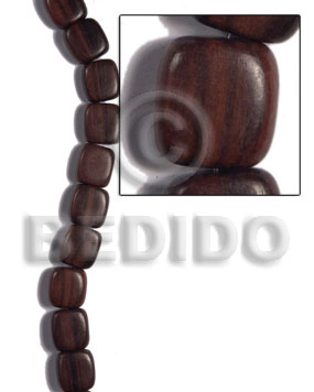 18mmx19mmx10mm camagong tiger ebony hardwood pillow shape / 22 pcs - Wood Beads