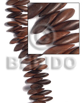 30mmx8mmx11mm petals camagong tiger ebony Wood Beads