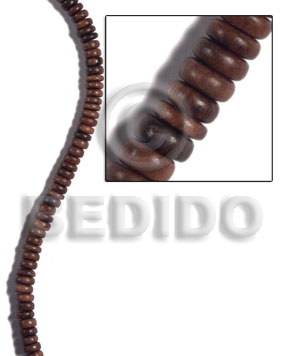 5mmx8mm camagong tiger ebony hardwood pucalet - Wood Beads