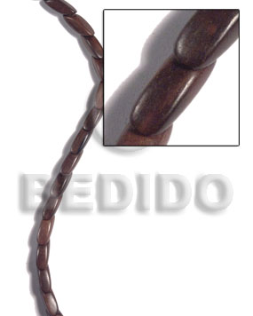 15mmx7mm camagong tiger ebony hardwood slidecut - Wood Beads