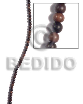 5mm camagong tiger ebony hardwood round beads - Wood Beads