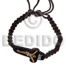 Macramie wooden cross bracelet Wood Bracelets