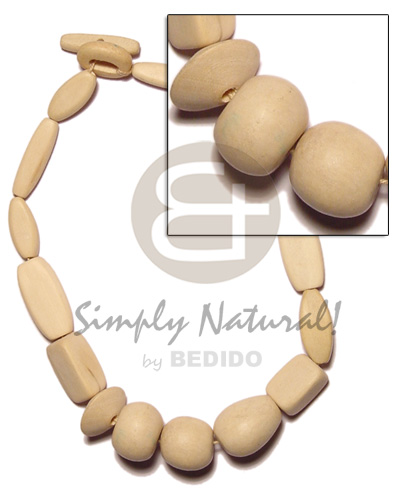 natural wood beads necklace - Wood Necklace