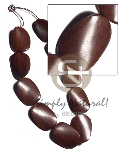 Magkuno iron wood twisted 30mmx40x8mm Wood Necklace