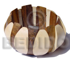 ambabawod and robles wood elastic bangle   clear coat finish - Wooden Bangles