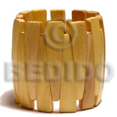 nangka wood elastic bangle   clear coat finish / ht=55mm - Wooden Bangles