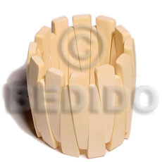 elastic "ambabawod" wood bangle  clear coat finish/ ht=55mm - Wooden Bangles