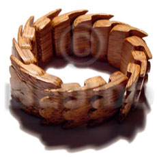 palmwood heart elastic bangle - Wooden Bangles