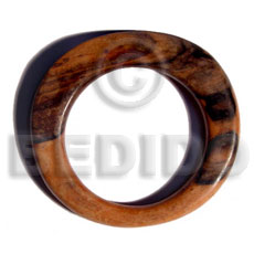 camagong irregular flat round wood   bangle / ht= 10mm / 65mm inner diameter / outer diameter=90mm - Wooden Bangles