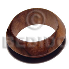 bayong saucer wood bangle   clear coat finish / ht= 30mm / 65mm inner diameter / thickness= 15mm - Wooden Bangles