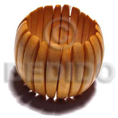 elastic nangka wood bangle   clear coat finish/ ht=55m thickness=10mm - Wooden Bangles