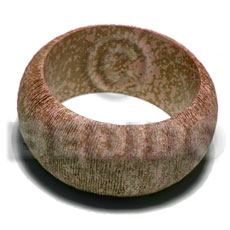 h=40mm thickness=10mm inner diameter=65mm nat. wood bangle in marbled texture brush paint / brown tones - Wooden Bangles