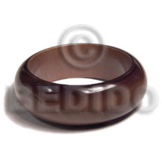 grained,stained, glazed and matte coated high quality nat. wood bangle / wood tones / ht= 27mm / 65mm inner diameter / 10mm  thickness / burned edges - Wooden Bangles