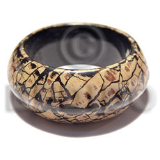 chunky laminated crackled wooden bangle  / inner diameter = 65mm / ht=35mm / thickness=15mm - Wooden Bangles