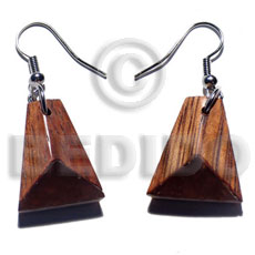 dangling 20mmx17mm wooden earrings - Wooden Earrings