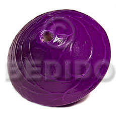 25mmx20mm nat. wood beads in textured violet color - Wooden Pendants
