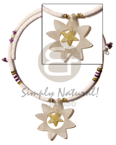 White Clam 3-4mm Wire Choker