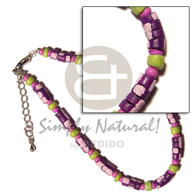 Violet 4-5mm coco pokalet. splashing Anklets