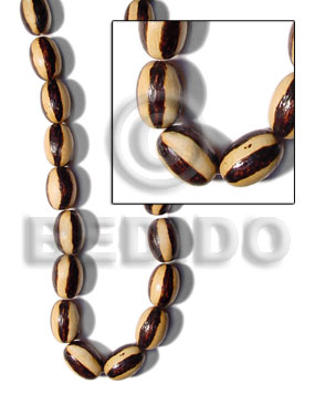 25mm oval wood beads  burning - Bamboo Wood Burning Beads