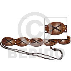 hand made Oval coco natural brown belt Belts