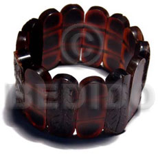 Elastic capsule amber horn bangle Bone Bangles