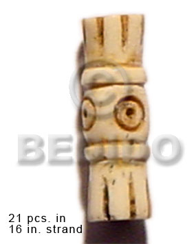 hand made Natural bone tube groove Bone Beads