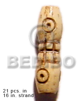 Natural bone tube groove Bone Carved Beads