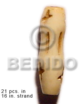 Natural bone tube groove Bone Carved Beads